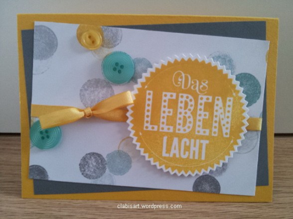 Karte »Das Leben lacht« by clabi's ART