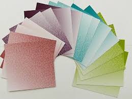 STAMPIN' UP! DESIGNPAPIER Ombre' 15,2x15,2cm & passenden Farbkarton+  Minikatalog - EUR 9,45 | PicClick DE